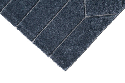 Tappeto Moderno Handcarved Blu Marino Navy - Antiscivolo | Ideale per Soggiorno, Camera da letto, Sala da Pranzo - CarpetLiving
