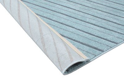 Tappeto Moderno Handcarved Blu - Antiscivolo | Ideale per Soggiorno, Camera da letto, Sala da Pranzo - CarpetLiving