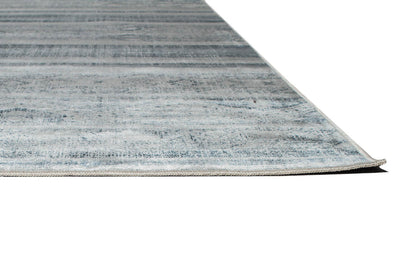 Tappeto Stile Vintage Etnico Celestine Blu, Grigio Chiaro in Viscosa - Disegno Classico Orientale | Ideale per Soggiorno, Camera da Letto - CarpetLiving