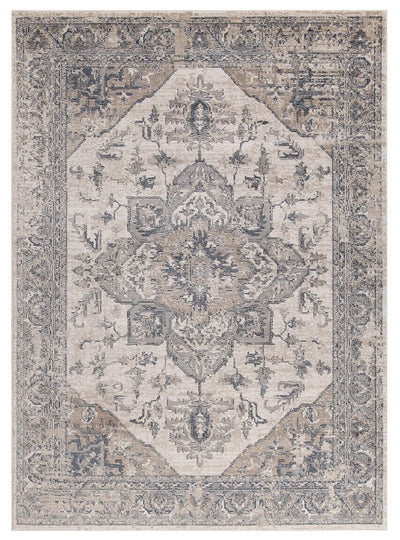 Tappeto Classico Vintage Grigio - Ohio B - Antiscivolo - Ideale per Soggiorno, Sala da Pranzo e Camera da letto - CarpetLiving