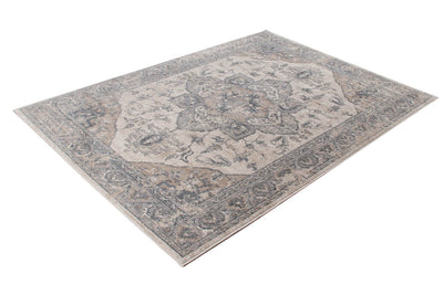 Tappeto Classico Vintage Grigio - Ohio B - Antiscivolo - Ideale per Soggiorno, Sala da Pranzo e Camera da letto - CarpetLiving