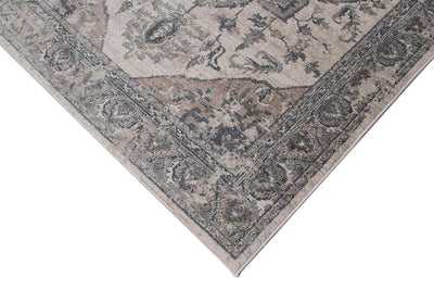 Tappeto Classico Vintage Grigio - Ohio B - Antiscivolo - Ideale per Soggiorno, Sala da Pranzo e Camera da letto - CarpetLiving