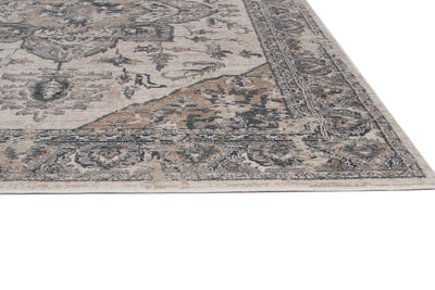 Tappeto Classico Vintage Grigio - Ohio B - Antiscivolo - Ideale per Soggiorno, Sala da Pranzo e Camera da letto - CarpetLiving