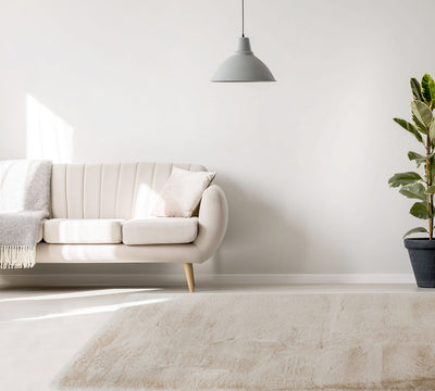 Tappeto vellutato Touch Beige effetto pelliccia - CarpetLiving