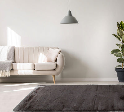Tappeto morbido Touch Dark Grey velluto caldo - CarpetLiving