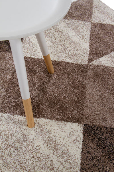 Tappeto geometrico Soave Soft Reverse Brown - toni caldi - CarpetLiving