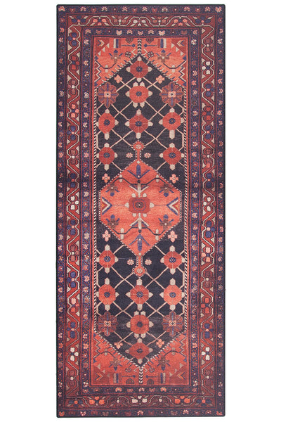 Tappeto Cucina in Vinile - Vista Hamadan Rosso Blu - Made in Italy - CarpetLiving