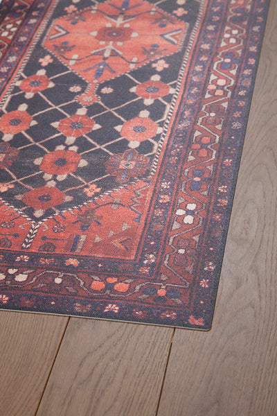Tappeto Cucina in Vinile - Vista Hamadan Rosso Blu - Made in Italy - CarpetLiving