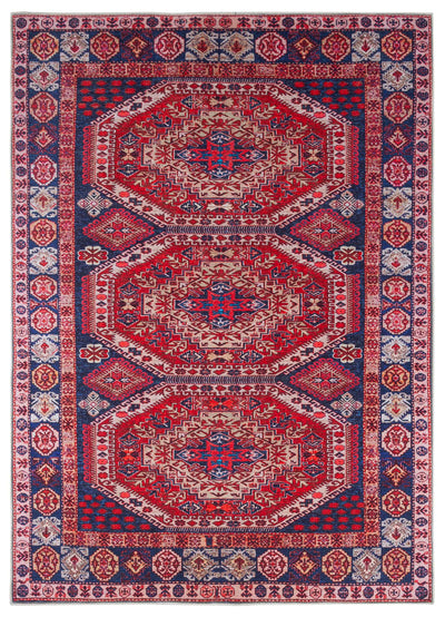 Tappeto Oasis D in Poliestere e Cotone, Disegno Orientale Classico - Morbido, Ideale per Soggiorno e Camera da Letto - CarpetLiving