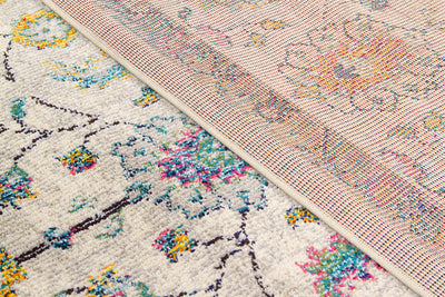Tappeto Stile Orientale Multicolore Mamoo A - Antiscivolo - Ideale per Soggiorno e Camera da Letto - CarpetLiving