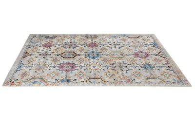 Tappeto Stile Orientale Multicolore Mamoo D - Antiscivolo - Ideale per Soggiorno e Camera da Letto - CarpetLiving