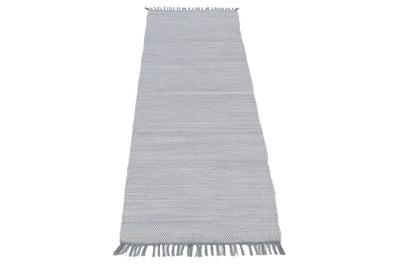 Tappeto Abano Grigio Sky in Cotone - Lavabile in Lavatrice - Ideale per Bagno o Cucina - CarpetLiving