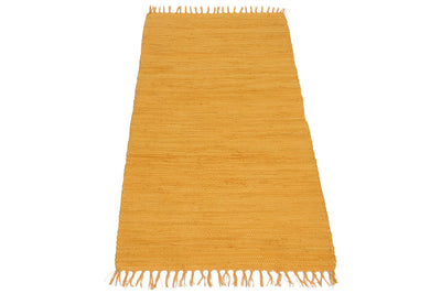 Tappeto Abano Giallo/Oro in Cotone - Lavabile in Lavatrice - Ideale per Bagno o Cucina - CarpetLiving