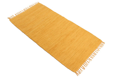 Tappeto Abano Giallo/Oro in Cotone - Lavabile in Lavatrice - Ideale per Bagno o Cucina - CarpetLiving