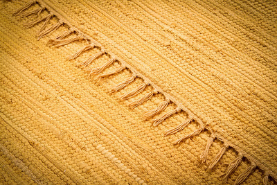 Tappeto Abano Giallo/Oro in Cotone - Lavabile in Lavatrice - Ideale per Bagno o Cucina - CarpetLiving