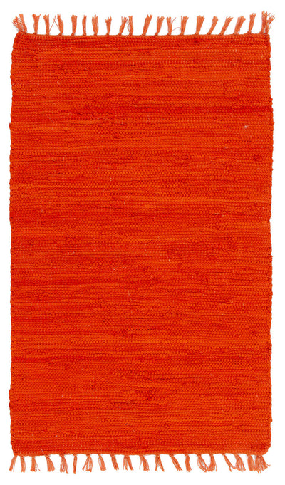Tappeto Abano Arancione in Cotone - Lavabile in Lavatrice - Ideale per Bagno o Cucina - CarpetLiving