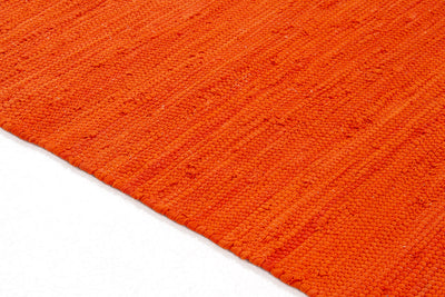 Tappeto Abano Arancione in Cotone - Lavabile in Lavatrice - Ideale per Bagno o Cucina - CarpetLiving