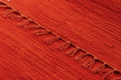 Tappeto Abano Arancione in Cotone - Lavabile in Lavatrice - Ideale per Bagno o Cucina - CarpetLiving
