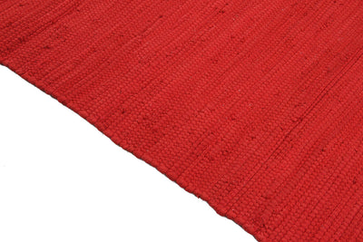 Tappeto Abano Rosso 1 in Cotone - Lavabile in Lavatrice - Ideale per Bagno o Cucina - CarpetLiving