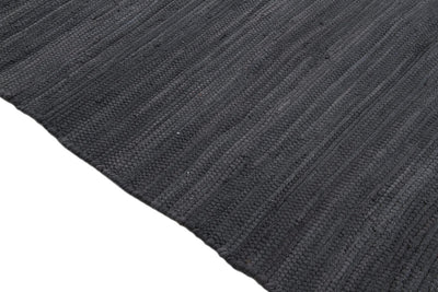 Tappeto Abano Grigio Scuro in Cotone - Lavabile in Lavatrice - Ideale per Bagno o Cucina - CarpetLiving