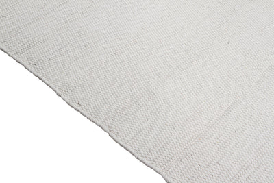 Tappeto Abano Bianco in Cotone - Lavabile in Lavatrice - Ideale per Bagno o Cucina - CarpetLiving