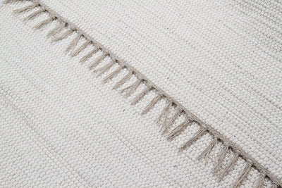 Tappeto Abano Bianco in Cotone - Lavabile in Lavatrice - Ideale per Bagno o Cucina - CarpetLiving