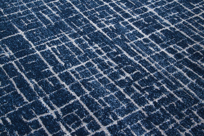 Tappeto Blu Moderno 190x133 cm DENVER – Tappeto di Design, Morbido e Resistente - CarpetLiving