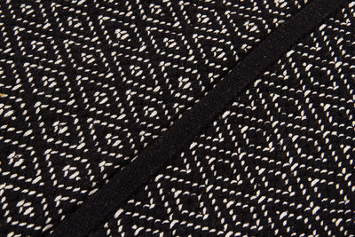 Tappeto RILIEVO Nero per Bagno e Cucina - 100% Cotone. Realizzato a mano - CarpetLiving