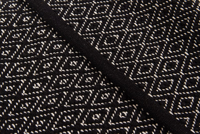 Tappeto RILIEVO Nero per Bagno e Cucina - 100% Cotone. Realizzato a mano - CarpetLiving