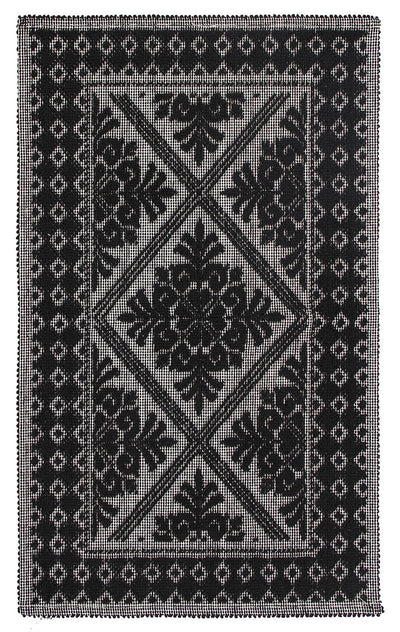Tappeto Nero in Cotone Lavabile in Lavatrice - Alghero - Made in Italy | Ideale per Cucina e Bagno - CarpetLiving
