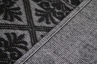 Tappeto Nero in Cotone Lavabile in Lavatrice - Alghero - Made in Italy | Ideale per Cucina e Bagno - CarpetLiving