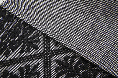 Tappeto Nero in Cotone Lavabile in Lavatrice - Alghero - Made in Italy | Ideale per Cucina e Bagno - CarpetLiving