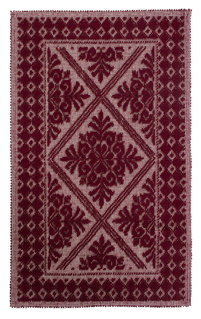 Tappeto Rosso in Cotone Lavabile in Lavatrice - Alghero - Made in Italy | Ideale per Cucina e Bagno - CarpetLiving