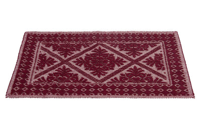 Tappeto Rosso in Cotone Lavabile in Lavatrice - Alghero - Made in Italy | Ideale per Cucina e Bagno - CarpetLiving