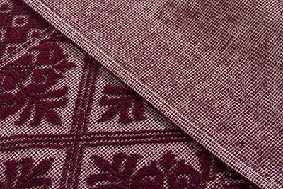 Tappeto Rosso in Cotone Lavabile in Lavatrice - Alghero - Made in Italy | Ideale per Cucina e Bagno - CarpetLiving