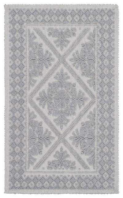 Tappeto Argento in Cotone Lavabile in Lavatrice - Alghero - Made in Italy | Ideale per Cucina e Bagno - CarpetLiving