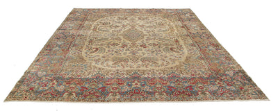 Tappeto Kerman Antico Persiano Autentico | Annodato a Mano 368x263cm - CarpetLiving