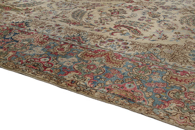 Tappeto Kerman Antico Persiano Autentico | Annodato a Mano 368x263cm - CarpetLiving