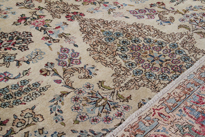 Tappeto Kerman Antico Persiano Autentico | Annodato a Mano 368x263cm - CarpetLiving