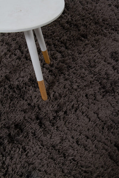 Tappeto Shaggy Madison Marrone Scuro - Tinta Unita - Design Moderno | Morbido e Resistente - CarpetLiving