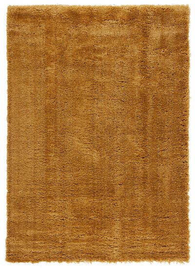 Tappeto Shaggy Madison Oro Giallo - Tinta Unita - Design Moderno | Morbido e Resistente - CarpetLiving