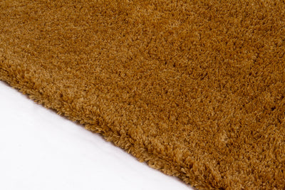 Tappeto Shaggy Madison Oro Giallo - Tinta Unita - Design Moderno | Morbido e Resistente - CarpetLiving