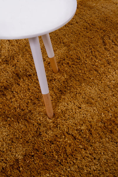 Tappeto Shaggy Madison Oro Giallo - Tinta Unita - Design Moderno | Morbido e Resistente - CarpetLiving