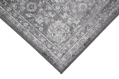 Tappeto Vintage A – Viscosa Effetto Vissuto – Grigio e Nero - CarpetLiving