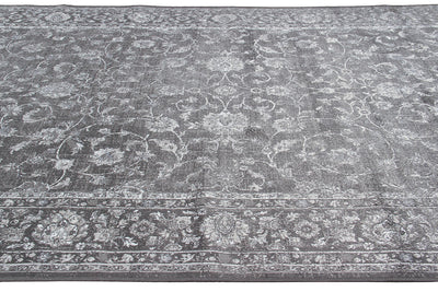 Tappeto Vintage A – Viscosa Effetto Vissuto – Grigio e Nero - CarpetLiving