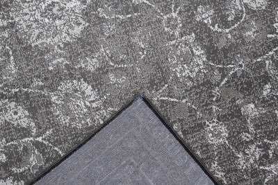 Tappeto Vintage A – Viscosa Effetto Vissuto – Grigio e Nero - CarpetLiving