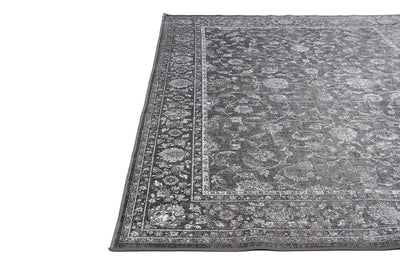 Tappeto Vintage A – Viscosa Effetto Vissuto – Grigio e Nero - CarpetLiving