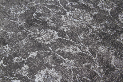 Tappeto Vintage A – Viscosa Effetto Vissuto – Grigio e Nero - CarpetLiving