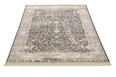 Tappeto Vintage D – Classico con Frange – Nero Beige - CarpetLiving