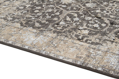 Tappeto Vintage D – Classico con Frange – Nero Beige - CarpetLiving